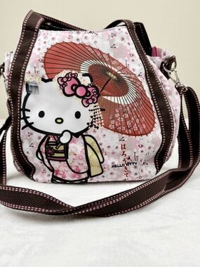 Hello Kitty Manufatto Sanrio Shoulder Bag Tote Travel School Everyday